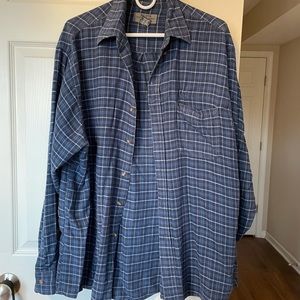Vintage Blue Oversized Flannel